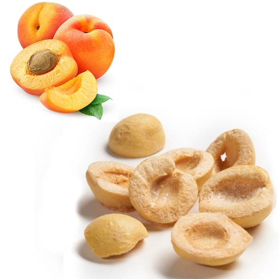 liofilizirane marelice - slika lioviliziranega sadja