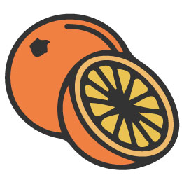 liofilizirana pomaranca ikona